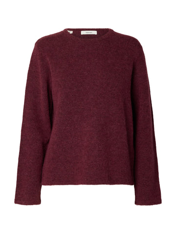 SLWLULU NEW LS KNIT O-NECK NOOS Wollmix-Pullover mit Rundhalsausschnitt