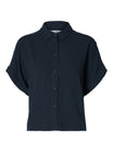 Selected femme Hemdblusen  dunkelblau