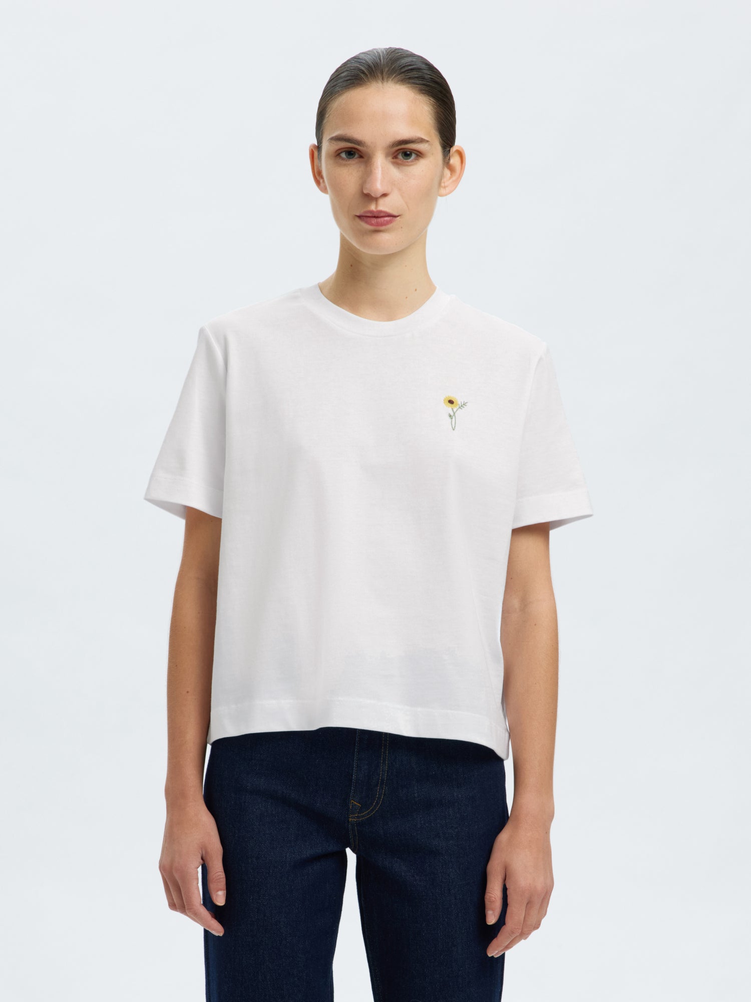 Selected femme T-Shirts  weiß
