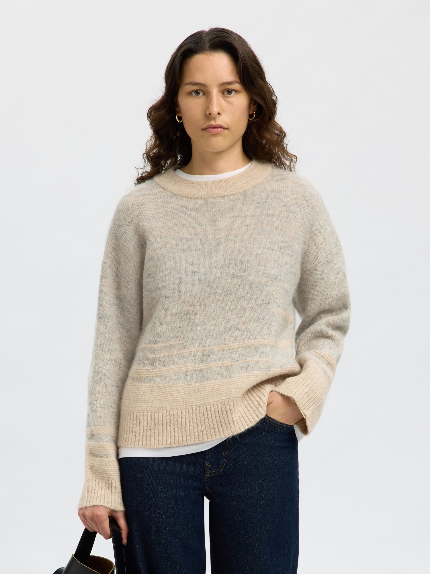 Selected femme Pullover  grau