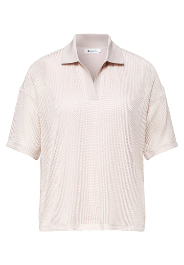 2-in-1 Mesh-Poloshirt mit Kurzarm