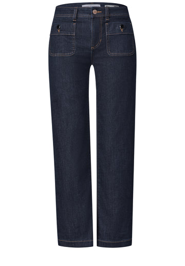 AMALIA Mid Waist Straight Leg Jeans