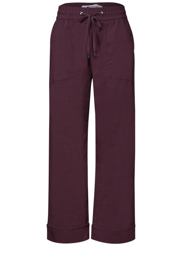 AMALIA Straight Leg Hose mit Turn-Up