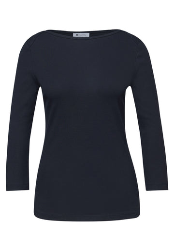 Basic Shirt in Rippstruktur