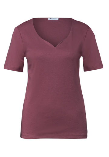 Basic T-Shirt mit Herzausschnitt