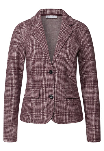Blazer mit Karomuster und Knöpfen