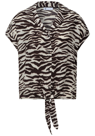 Bluse mit Bowling-Kragen