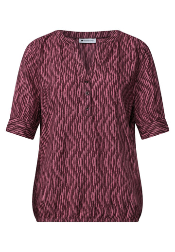 Bluse mit Zickzack-Print