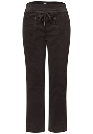 Bonny Cordhose mit Mid Waist und Tunnelzug