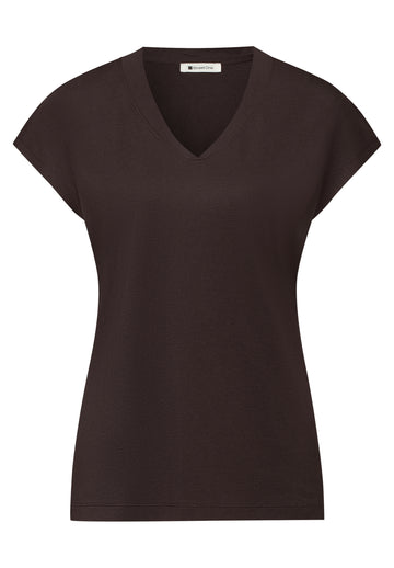 Dropped Shoulder Shirt mit V-Neck