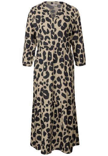 Gemustertes Volant-Kleid