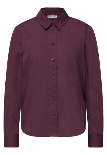 Hemdbluse in Unifarbe
