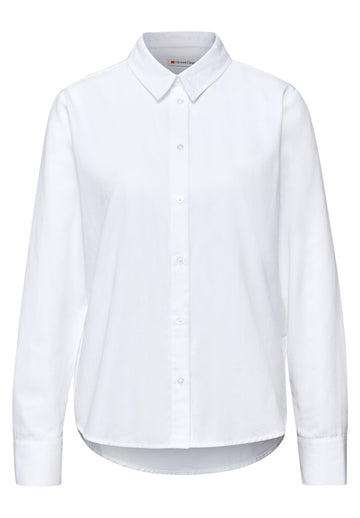 Hemdbluse in Unifarbe