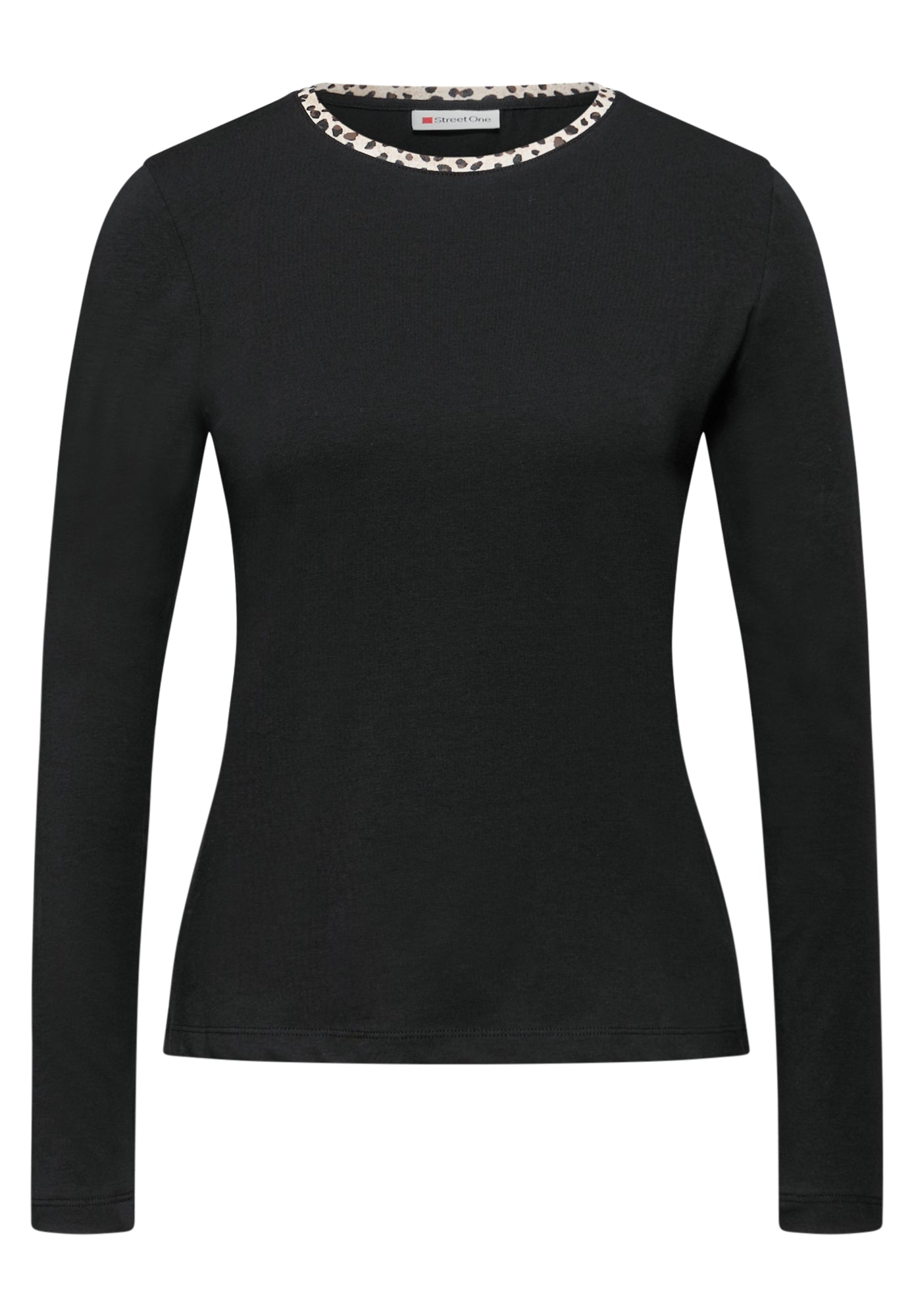 Street One Langarmshirts  schwarz