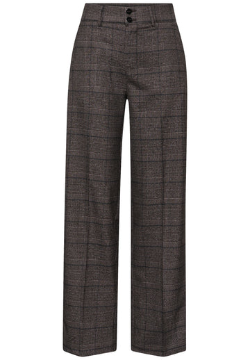 Karierte Hose mit geradem Bein