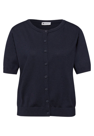 Kurzarm Cardigan mit Rundhals