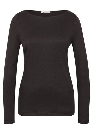 LANEA Basic Shirt mit U-Boot-Ausschnitt
