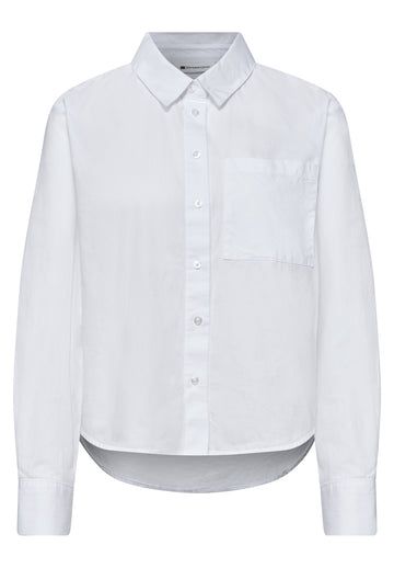 Langarm Bluse mit Hemdkragen aus Twill