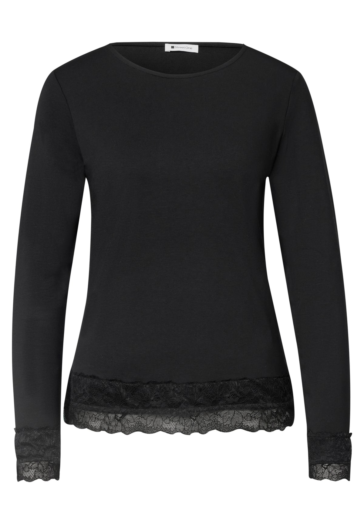 Street One Langarmshirts  schwarz
