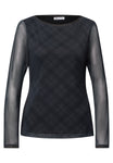 Street One Langarmshirts  dunkelgrau