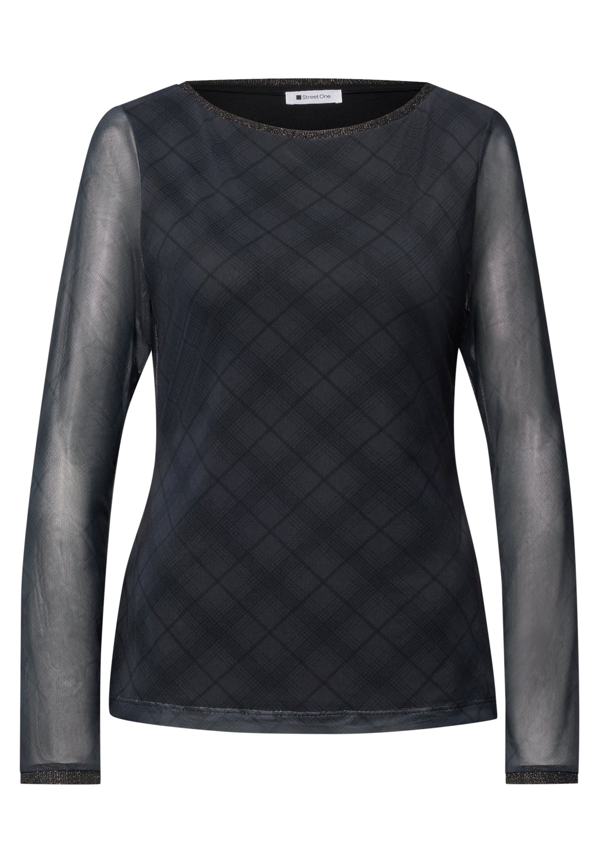 Street One Langarmshirts  dunkelgrau
