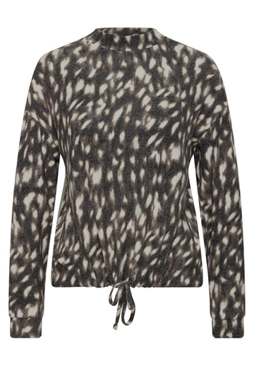 Langarmshirt mit Turtle Neck und Muster