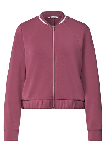 Leichte Jacke im Silk-Look mit Zipper