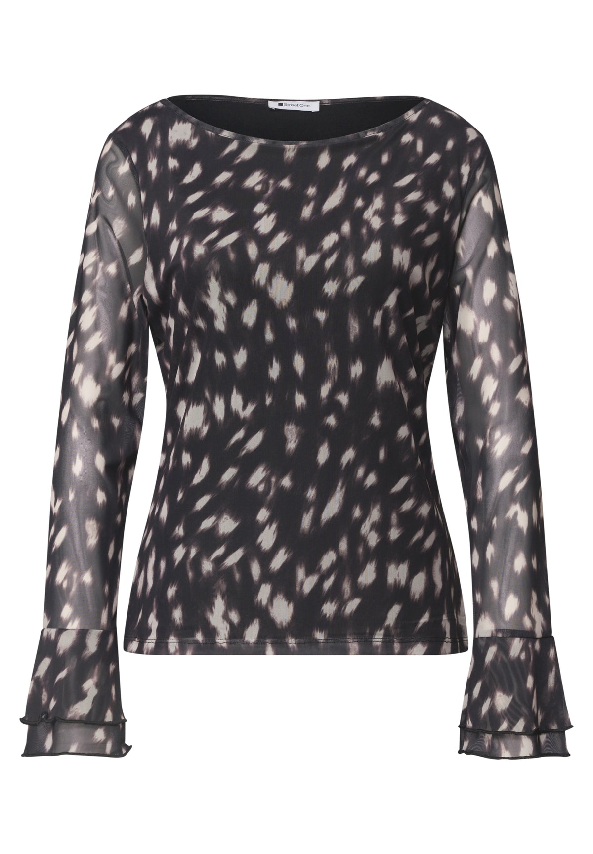 Street One Langarmshirts  schwarz