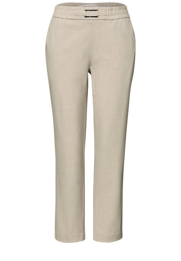 Mid Waist Slim Leg Hose mit Schnalle