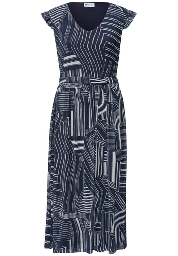 Midikleid aus Mesh mit Print