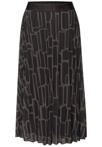 Plissee Rock mit Print