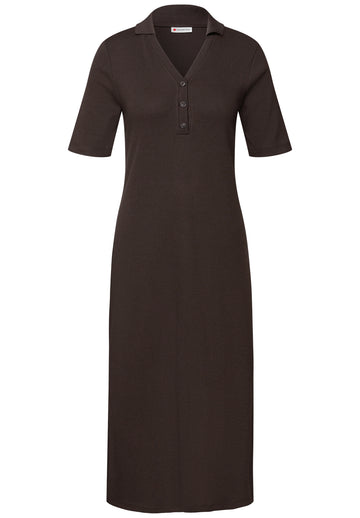 Polokleid mit Rippstruktur