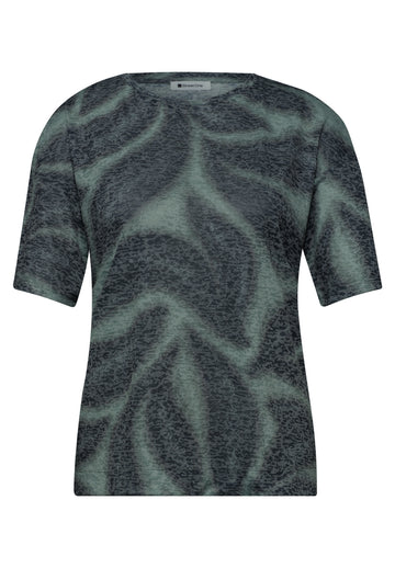 Shirt im Ausbrenner-Look mit Print