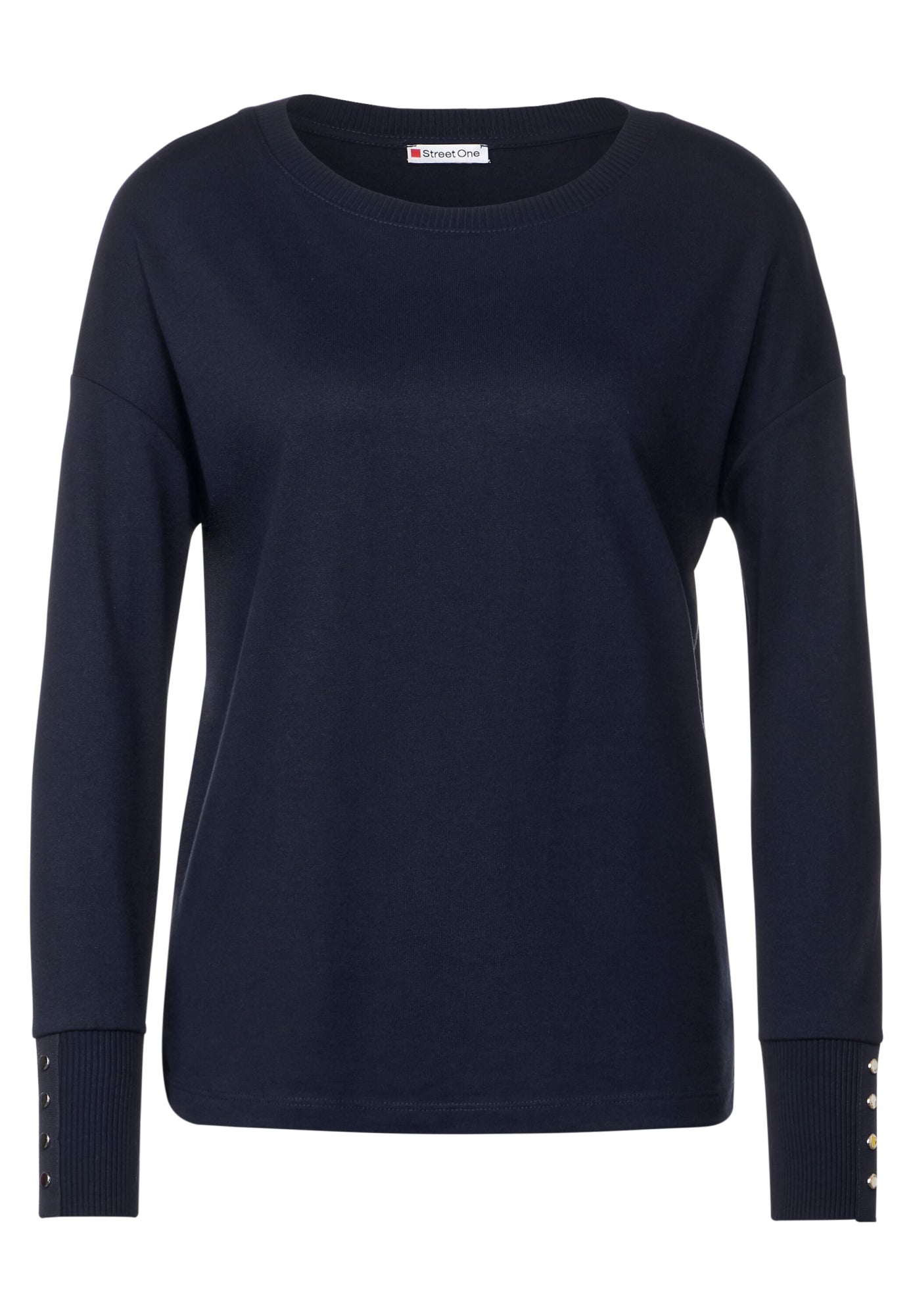 Street One Langarmshirts  dunkelblau