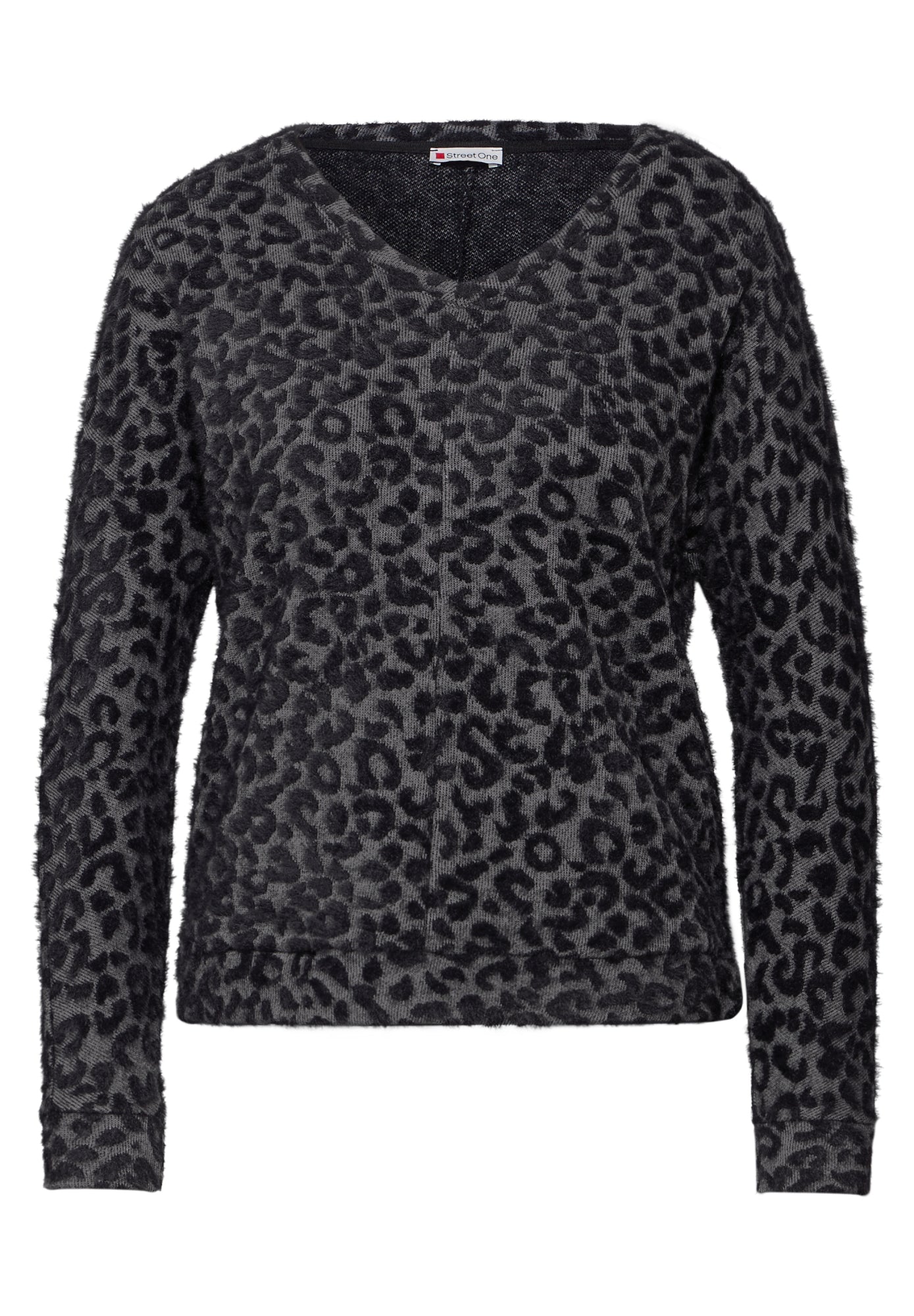 Street One Langarmshirts  dunkelgrau