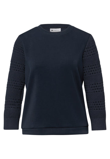 Shirt mit Lochmuster-Ärmeln