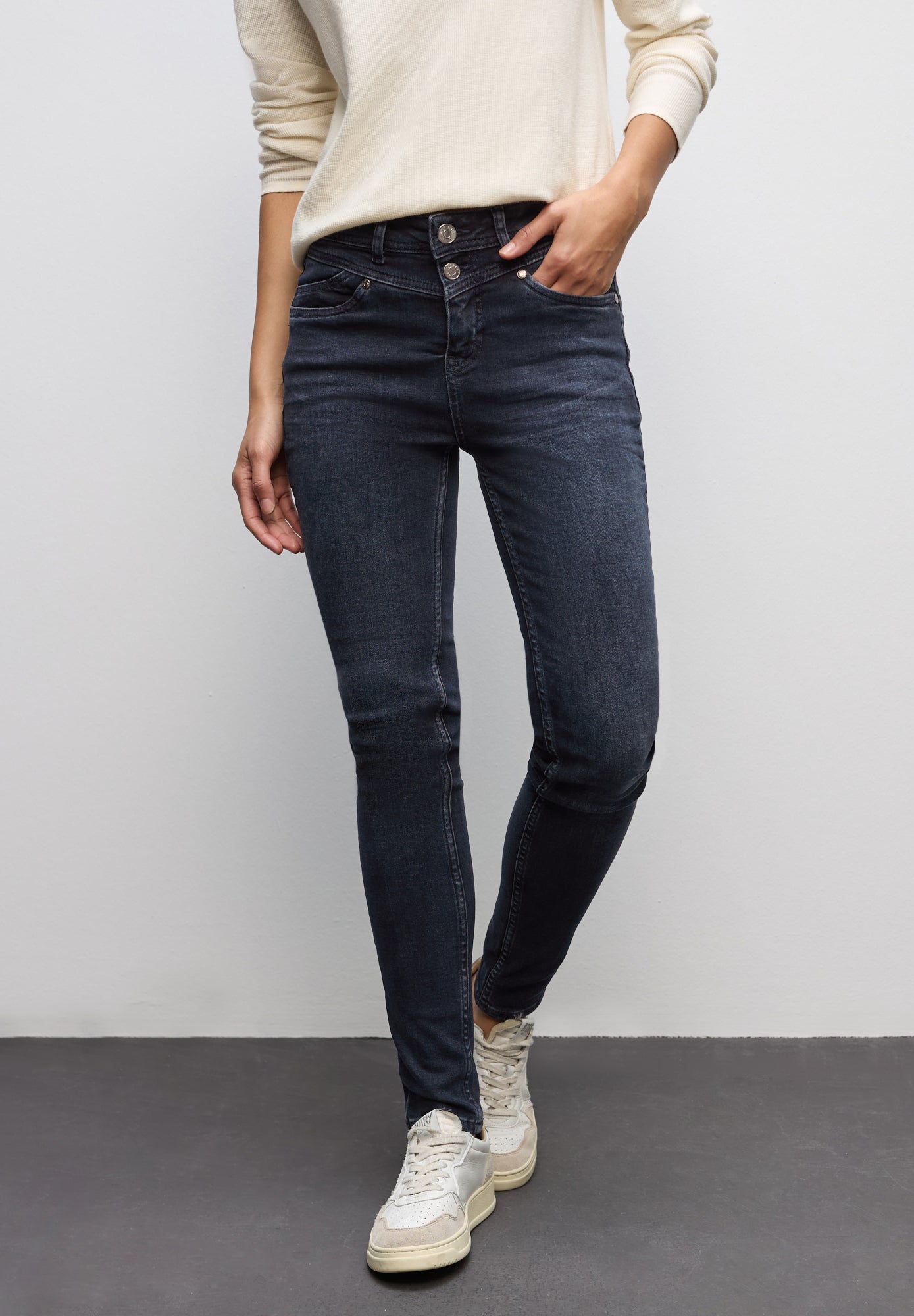 Street One Skinny, Slim  schwarz