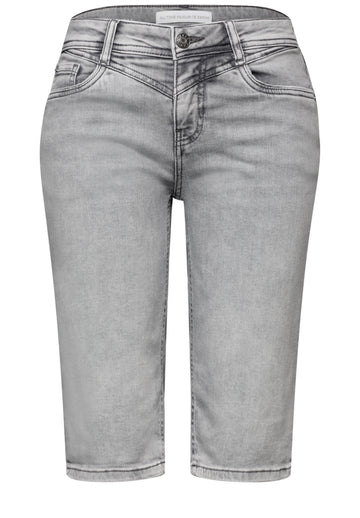 Slim Leg Bermuda mit Turn-Up-Detail