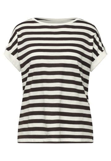 T-Shirt mit Rundhals und Knopfdetail