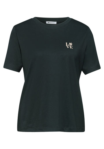 T-Shirt mit Rundhals und Printdetail