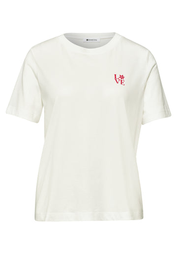 T-Shirt mit Rundhals und Printdetail