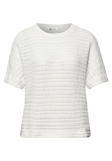 T-Shirt mit Rundhals und Struktur