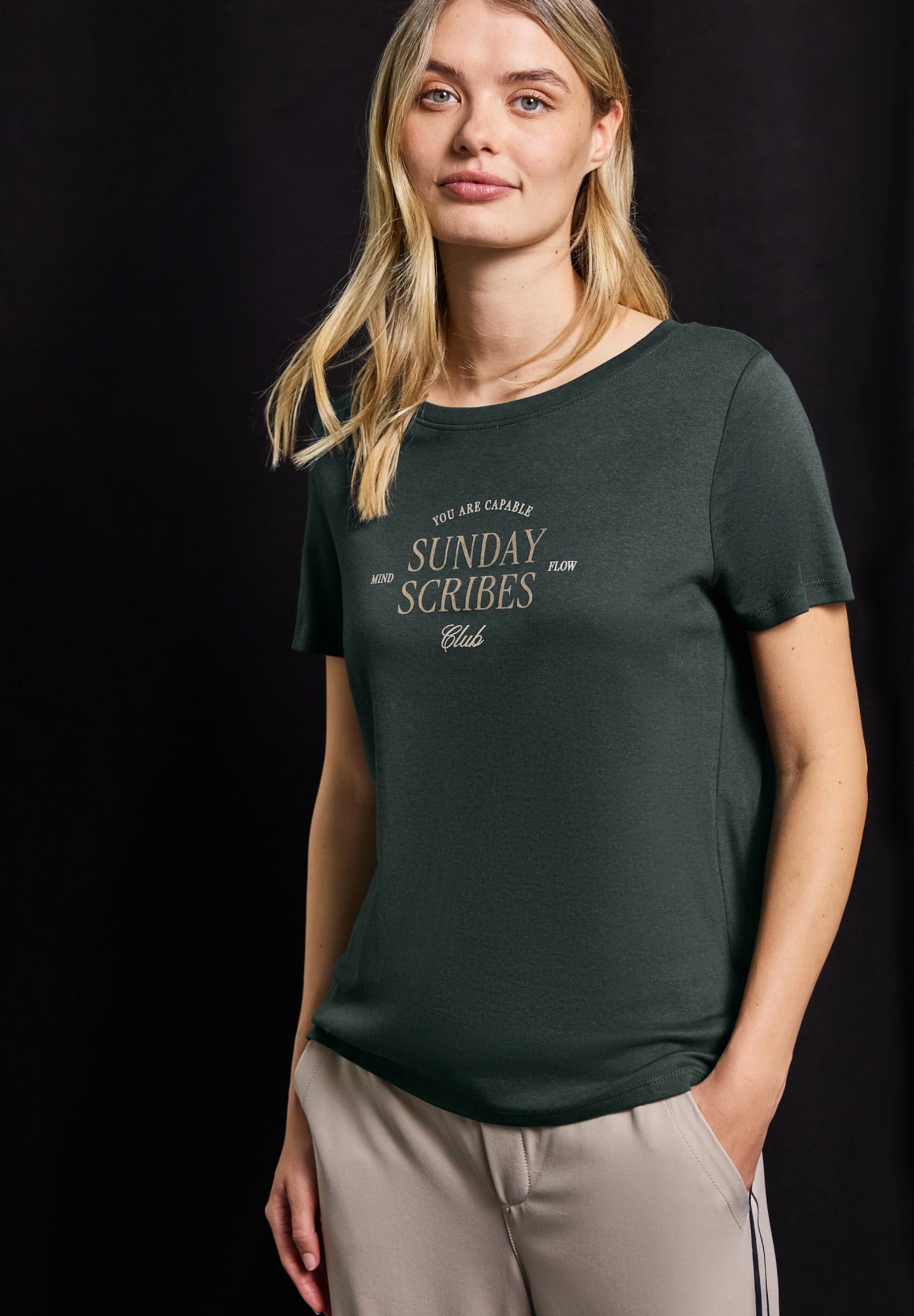 Street One T-Shirts  grün