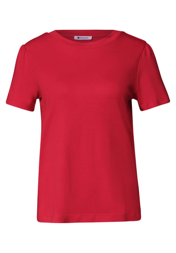 T-Shirt mit gerafftem Ärmel