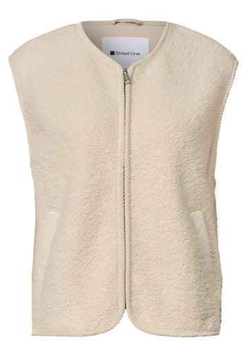 Teddy-Weste mit Corddetails