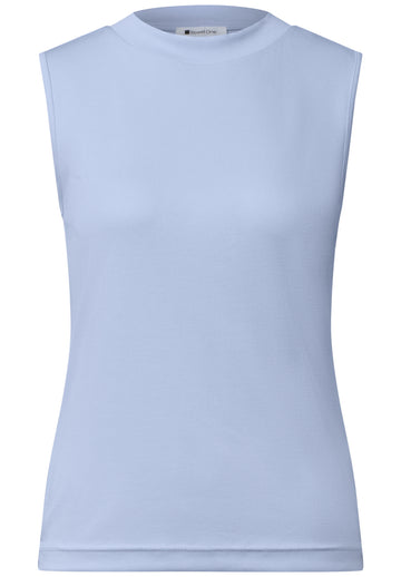 Top im Silk-Look mit Turtle Neck