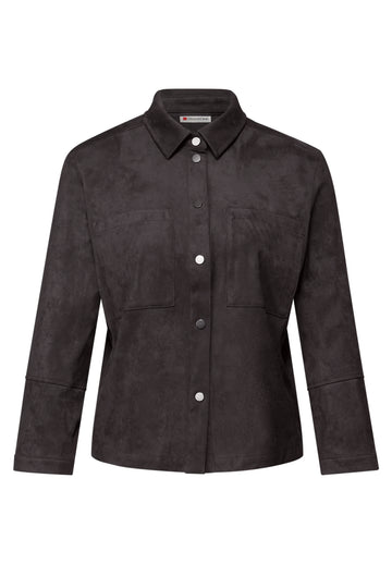 Velourshemdbluse