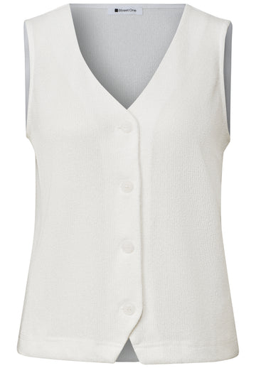 Weste in Feinstrick-Optik mit V-Neck