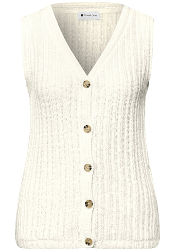 Weste mit V-Neck und Knopfleiste