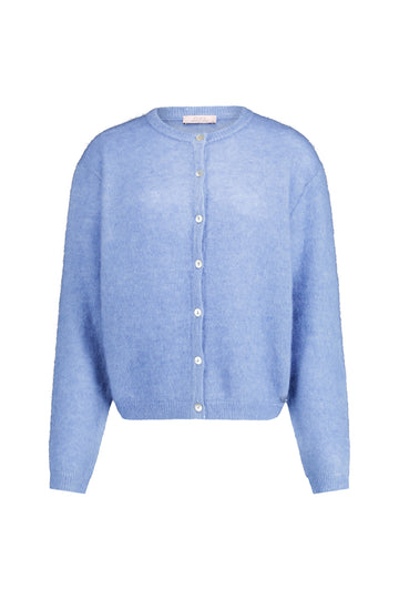Wende-Strickjacke aus Mohair-Woll-Mix